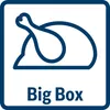 A graphic illustration of a whole chicken with the text "Big Box" below it, enclosed in a square border. Produktbild-Vorschau