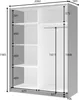 AX LIVING Kleiderschrank schwarz mit Spiegel 202 cm – Produktbild-Vorschau 5