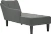 vidaXL Chaiselongue mit Rechter Armlehne Dunkelgrau Stoff Produktbild-Vorschau 9