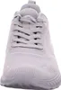 A close-up front view of a gray Skechers Bobs Sport Squad Chaos women's training shoe. Voir les images du produit