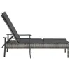 Sonnenliege mit Auflage Grau Poly Rattan Produktbild-Vorschau 4