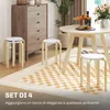 Set mit 4 stapelbaren runden Hockern aus wei?em Holz, ? 40 Produktbild-Vorschau 6
