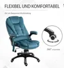 SUGIFT Bürostuhl Massage Heizfunktion Blau Samt, Chefsessel Produktbild-Vorschau 10