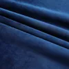 A close-up view of dark blue velvet fabric, showing the texture and folds. Produktbild-Vorschau