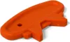 An orange plastic object with a hole, likely a part for a miniature golf course. Produktbild-Vorschau