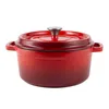 Eisentopf mit Deckel 4,3 L Vintage Cuisine Rot Ombre Produktbild-Vorschau 1