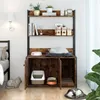 Katzenklo Schrank mit Regal 89,5 x 45 x 132 cm, Versteckte Produktbild-Vorschau 2