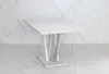 Table à manger extensible PETRONEL - marbre blanc / blanc Voir les images du produit 9