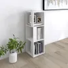 Rohový regál bílý 33x33x100 cm Dřevěný materiál Náhled obrázku produktu 1