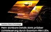 A marketing image showing a close-up of a screen displaying a surfer in a wave, with a layered view showing the underlying technology. Voir les images du produit