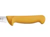 A close-up of a yellow-handled knife on a white background. Produktbild-Vorschau