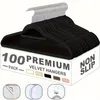 100 cintres gain de place, recouverts de velours Voir les images du produit 1