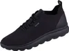 A black Geox sneaker is shown against a white background. Náhled obrázku produktu