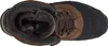 A top-down view of a brown and black winter boot with gray lining. Anteprima dell’immagine prodotto