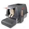 Edelstahl Katzenklol mit Deckel, XXL katzentoilette Produktbild-Vorschau 1