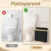 Platzsparender Toilettenpapierkorb neben dem WC für mehr Ordnung im Vorher-Nachher-Vergleich. Produktbild-Vorschau