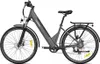 A studio shot of a gray electric bicycle against a white background. Produktbild-Vorschau