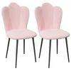 Lot de 2 chaises de salle à manger rembourrées en velours, Voir les images du produit 1