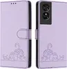 Kožené pouzdro pro TCL 50 SE, sladká kočka Flip pouzdro s Náhled obrázku produktu 2