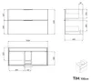 Waschtischunterschrank TIM 100 cm für Aufsatzwaschbecken - Produktbild-Vorschau 7