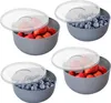 Set di 4 ciotole da cucina in plastica con coperchio, Anteprima dell’immagine prodotto 1