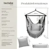 tectake® Malika závěsné křeslo včetně tašky na přenášení, Náhled obrázku produktu 12