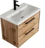 A bathroom vanity with a sink and faucet. Produktbild-Vorschau