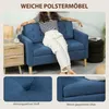 HOMCOM – dwuosobowa sofa, tapicerowana kanapa z schowkiem, Podgląd zdjęcia produktu 5