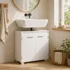 HOMCOM Waschbeckenunterschrank mit verstellbarem Regal und Produktbild-Vorschau 2