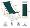 Mucola sedia da spiaggia pieghevole sedia a sdraio in legno Anteprima dell’immagine prodotto 3