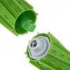 A close-up view of two green vacuum cleaner roller brushes, one detached from the other, showing their interlocking mechanisms. Produktbild-Vorschau