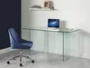 CLARISSA Schreibtisch - gehärtetes Glas - transparente Produktbild-Vorschau 2