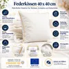 2er Set Federkissen 40x40 cm 300 g 100% Gänsefedern Produktbild-Vorschau 5