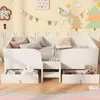 Kinderbett 90 x 200 cm aus Holz mit 2 Schubladen – Holzbett Produktbild-Vorschau 3