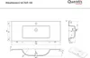 Technical drawing of a sink with dimensions and details. Produktbild-Vorschau