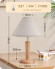 Lampe de table EDISHINE en bois, lampe de chevet LED avec Voir les images du produit 5