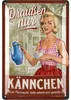 Retro Blechschild draußen nur Kännchen, Kaffee Geschenk, Produktbild-Vorschau 1