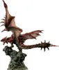 A detailed statue of a red dragon perched on a rock. Produktbild-Vorschau