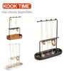 KOOK TIME Árbol joyero con bandeja de acacia, metal, Vista previa de la imagen del producto 6