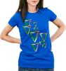 style3 Triangles Damen T-Shirt, Farbe:Blau, Größe:L Produktbild-Vorschau 1