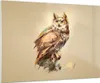 Bilder auf glas - Eule Vogel Natur - 100x70cm - Glasbilder Produktbild-Vorschau 1