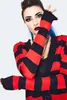 Jawbreaker Strickjacke Red Striped Oversized Cardigan Punk Produktbild-Vorschau 2