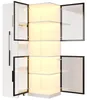 MODFU Doppelglas-Glasvitrine,Hochschrank Produktbild-Vorschau 5