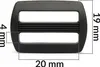 POM Leder-Versteller Rosa 20 mm (10er Set) Produktbild-Vorschau 3