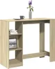 vidaXL Barový stůl s policí dub Sonoma 124x46x103,5 cm Náhled obrázku produktu 2