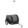 vidaXL Fahrradanhänger Schwarz 45 kg Eisen Produktbild-Vorschau 1