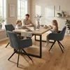 Homestyle4u Esstisch 160x90 cm Eiche Metall Schwarz Produktbild-Vorschau 5