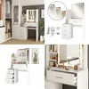 Coiffeuse Vicco Lisca Blanc 80cm avec miroir LED, Model Voir les images du produit 9