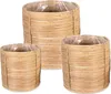 Rattan Korb Topf 3er Set rund mit Einsatz Blumentopf Produktbild-Vorschau 1