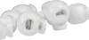 10 Kordelstopper rund 15x19mm, Durchzug 4x5,5mm, weiß Produktbild-Vorschau